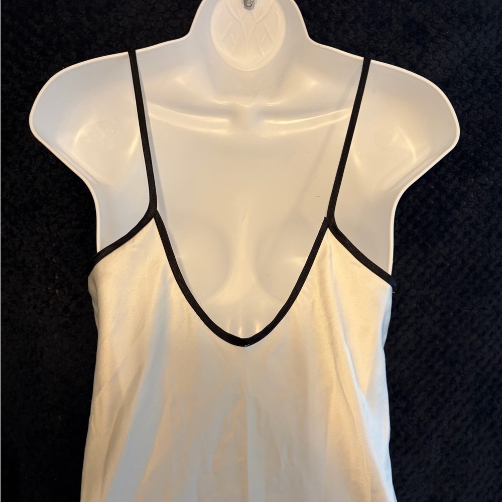 Vintage Natori Embroidered White Satin Maxi Dress - Picture 3 of 7